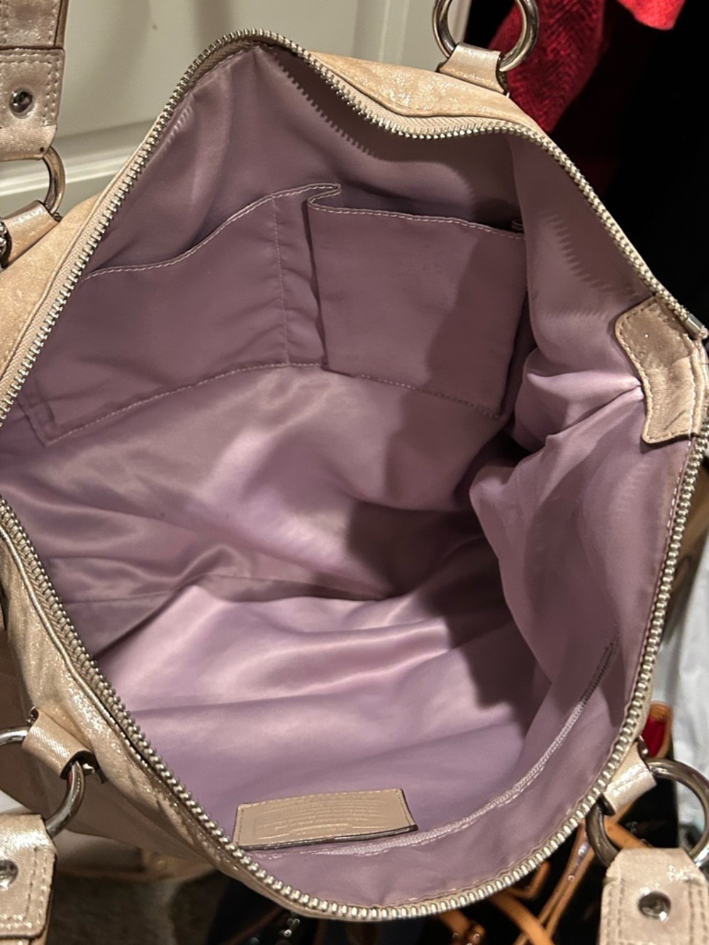 Coach Poppy Era Metallic Shoulder Bag Champagne Gold with Hang Tags 2012 - Picture 9 of 13